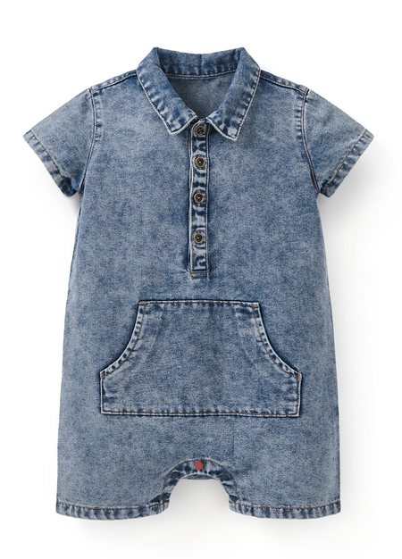 BABY水洗牛仔連身包屁衣