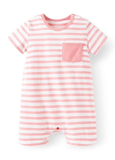 BABY棉質橫紋連身包屁衣