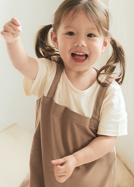 BABY假兩件吊帶連身包屁衣