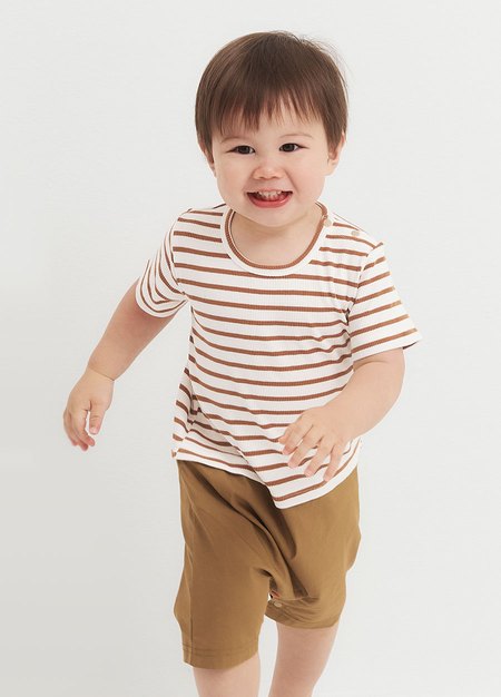 BABY 假兩件剪接連身包屁衣