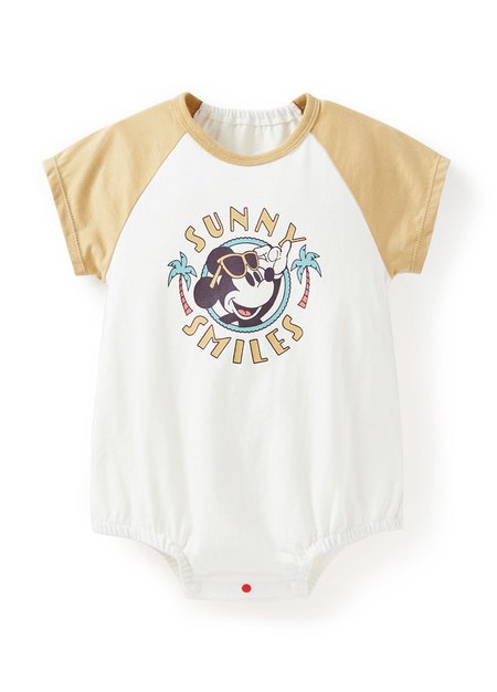 BABY迪士尼棉質拉克蘭寬鬆包屁衣-夏日米奇