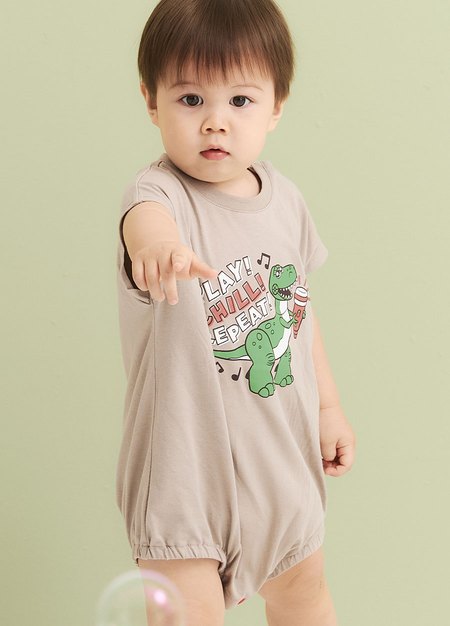 BABY 迪士尼棉質寬鬆包屁衣-抱抱龍