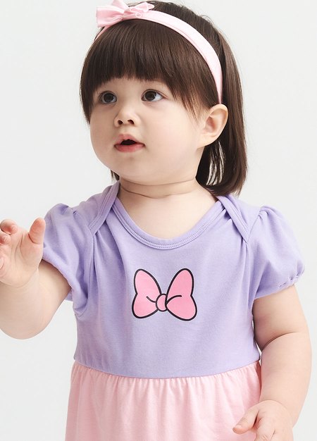 BABY迪士尼黛西造型包屁洋裝(附髮帶)