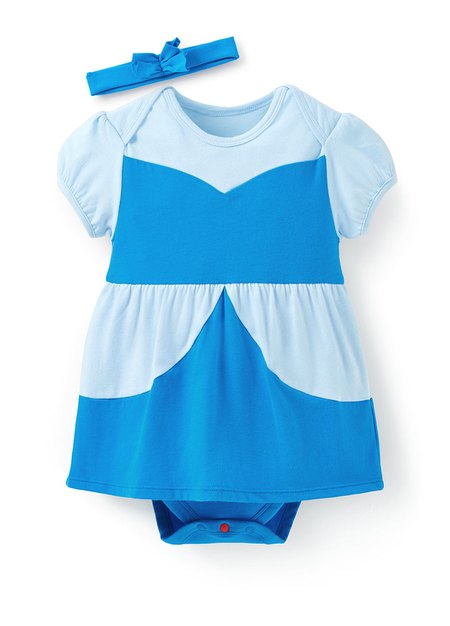 BABY迪士尼公主造型包屁洋裝(附髮帶)