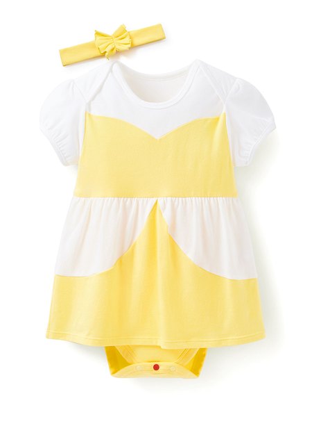 BABY迪士尼公主造型包屁洋裝(附髮帶)