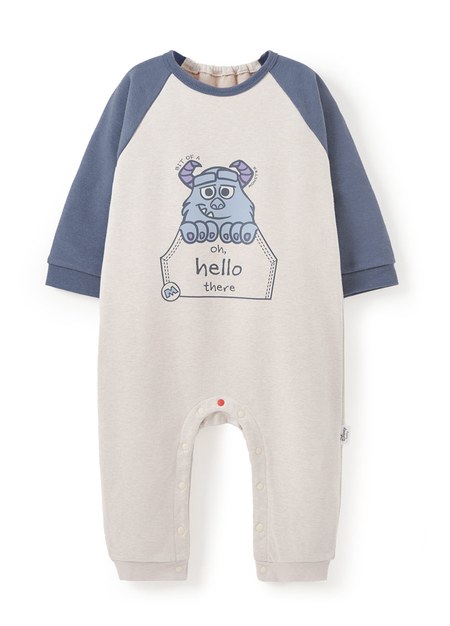 BABY迪士尼毛圈長袖連身衣-毛怪