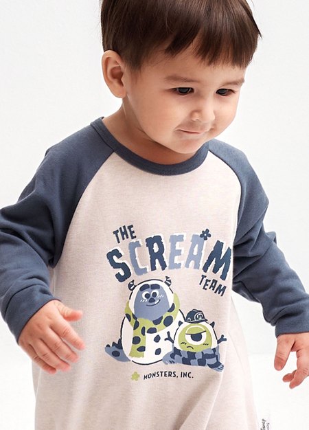 BABY迪士尼毛圈拉克蘭寬鬆包屁衣-怪獸電力公司