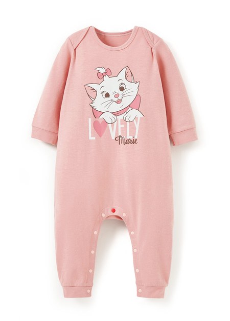 BABY迪士尼蓄熱保溫長袖連身衣-瑪麗貓