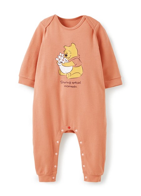 BABY迪士尼蓄熱保溫長袖連身衣-小熊維尼