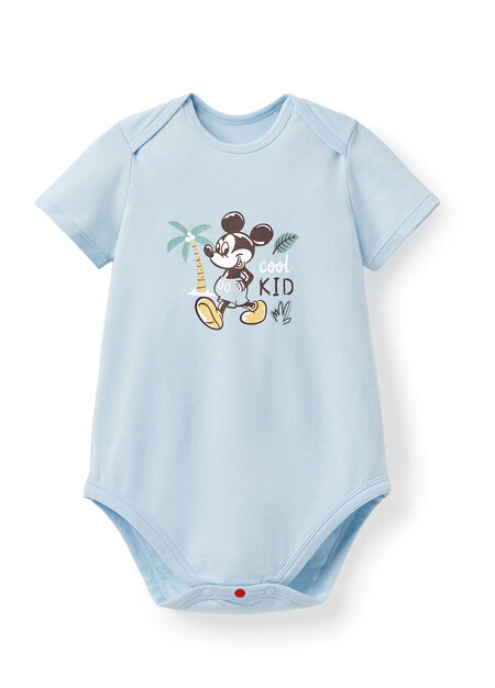 BABY 迪士尼Q彈棉質包屁衣-夏日米奇