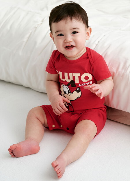 BABY迪士尼Q彈連身包屁衣-布魯托