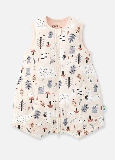 抗菌防踢被(薄款0-24M)拉鍊款-森林家族