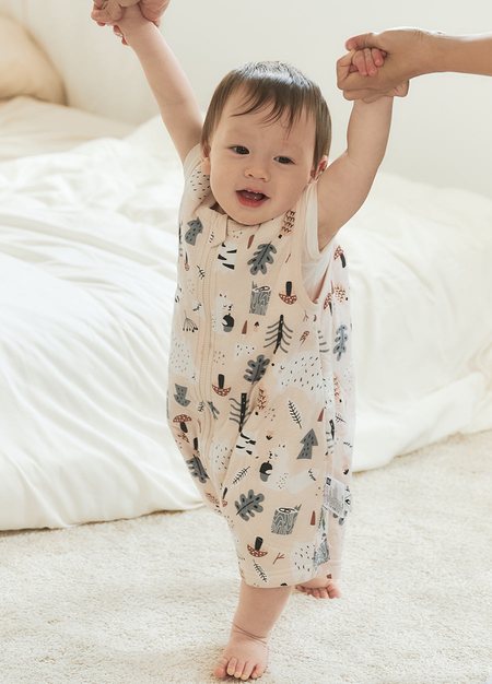 抗菌防踢被(薄款0-24M)拉鍊款-森林家族