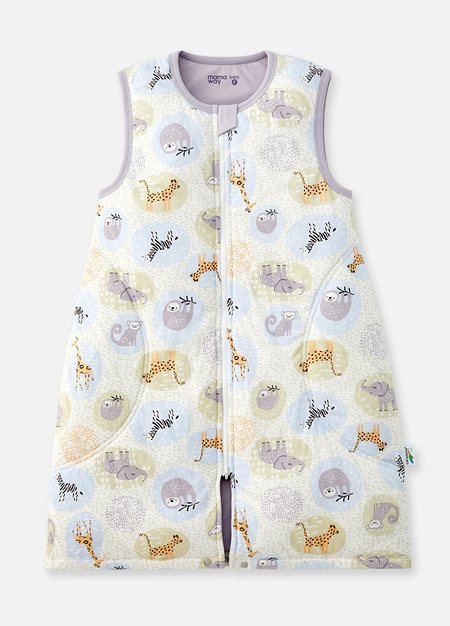 抗菌防踢被(薄款3Y)拉鍊款-動物泡泡