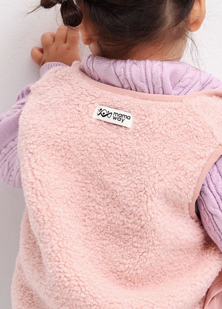 BABY刷毛拼接背心