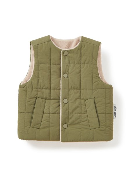 BABY壓紋雙面穿鋪棉背心