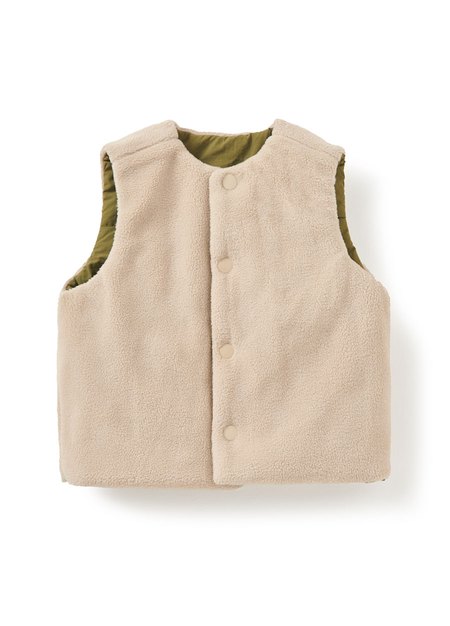 BABY壓紋雙面穿鋪棉背心