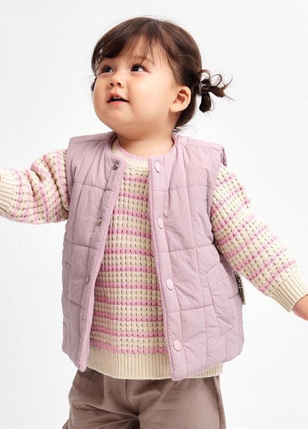 BABY壓紋雙面穿鋪棉背心