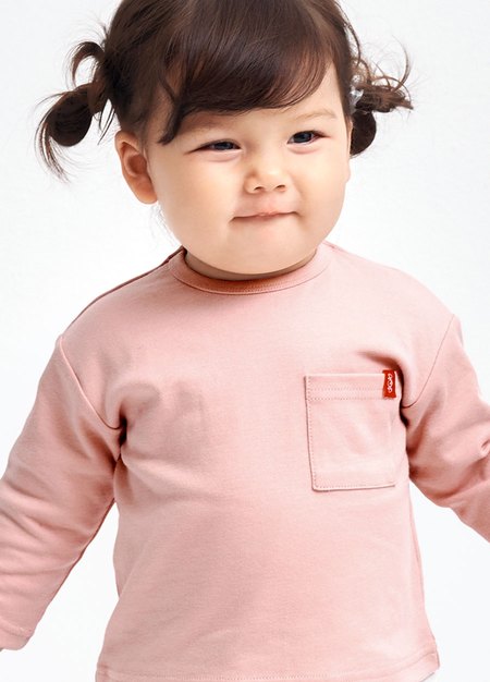 BABY假兩件長袖T恤