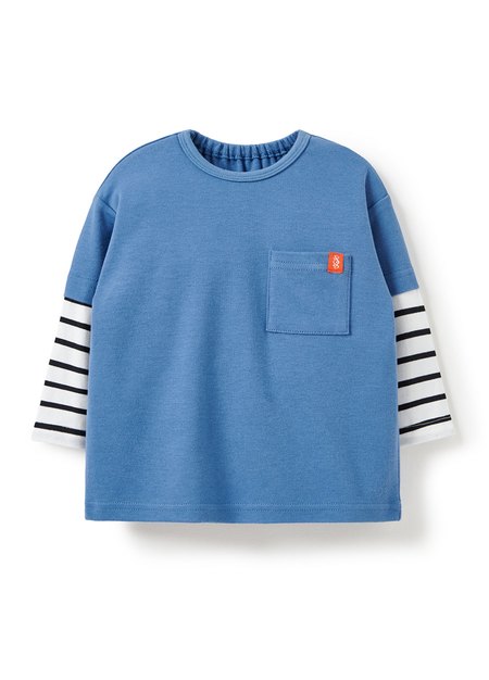 BABY假兩件長袖T恤