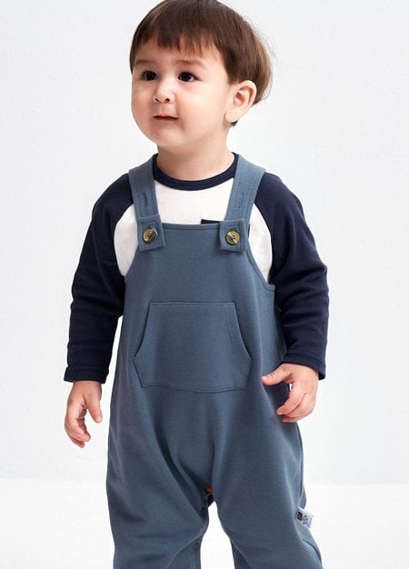 BABY棉質連身吊帶褲