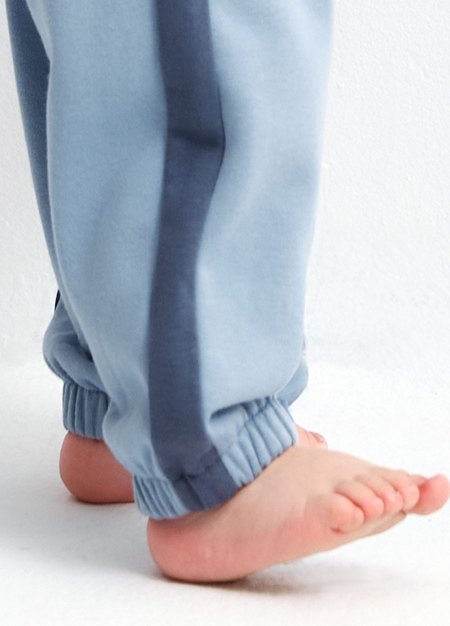 BABY撞色剪接束口褲