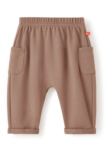 BABY棉質毛圈反摺長褲