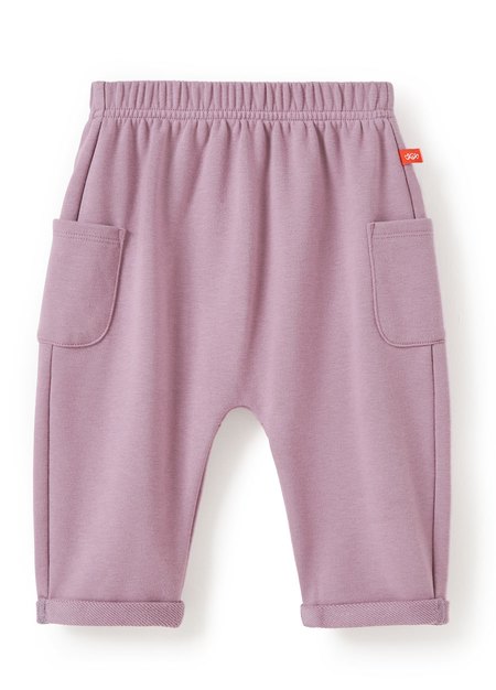 BABY棉質毛圈反摺長褲