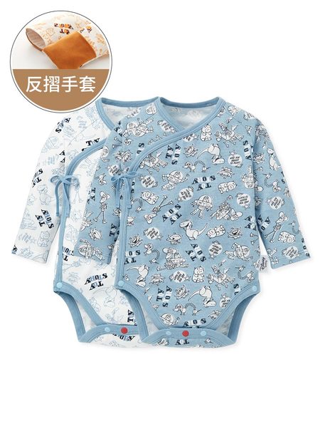 新生兒Q彈棉質長袖包屁衣(2入)-玩具總動員