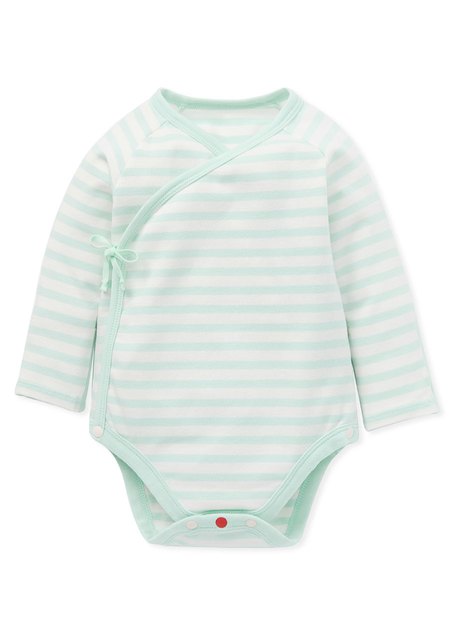BABY Q彈棉質長袖包屁衣(2入)-薏仁