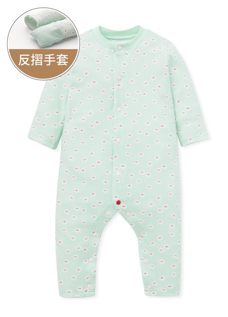 新生兒長袖連身衣-薏仁