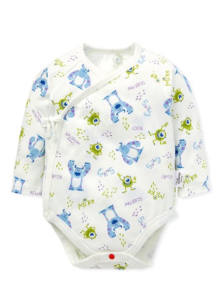 BABY Q彈棉質長袖包屁衣(2入)-怪獸大學