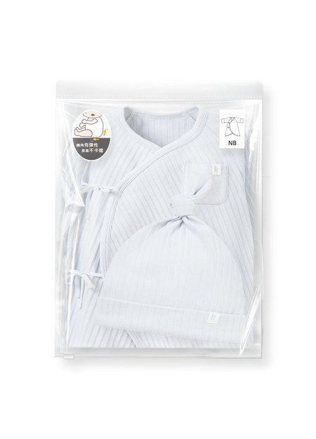 新生兒百褶羅紋蝴蝶衣(附帽子)