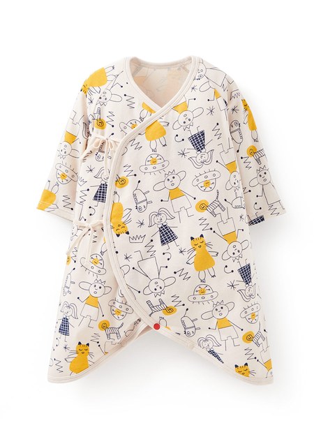 新生兒Q彈棉質蝴蝶衣-童趣線條