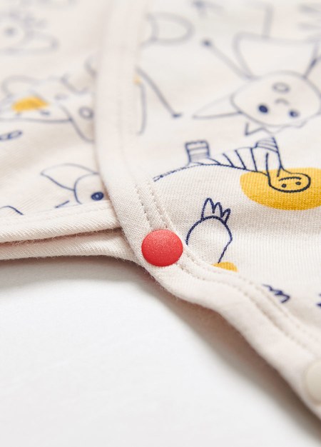 新生兒Q彈棉質蝴蝶衣-童趣線條