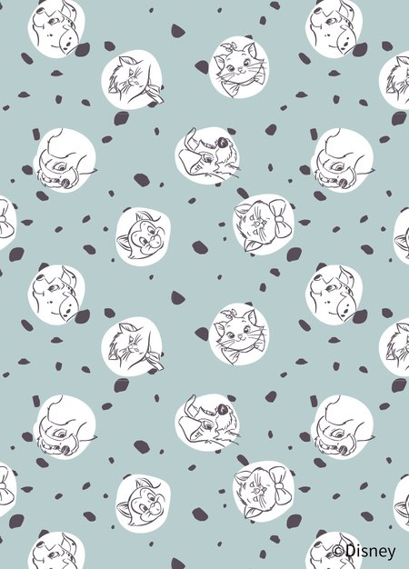 新生兒迪士尼Q彈棉質長袖包屁衣-點點貓狗