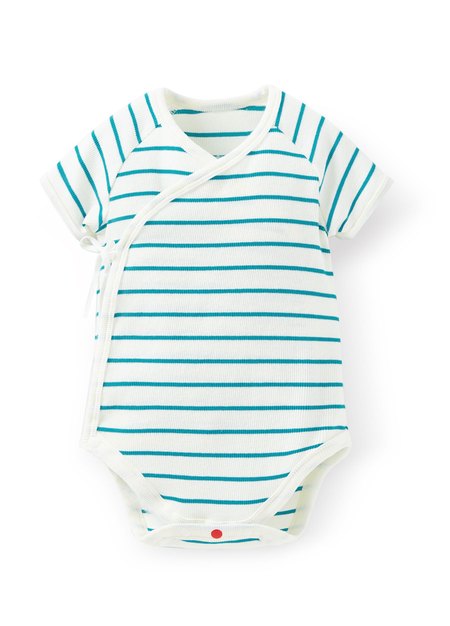 新生兒 Q彈橫紋包屁衣