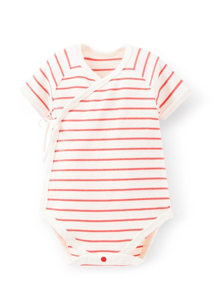 新生兒 Q彈橫紋包屁衣