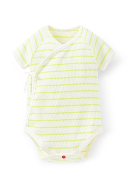 新生兒 Q彈橫紋包屁衣