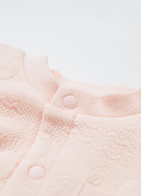 新生兒鋪棉長袖連身衣-淺粉3