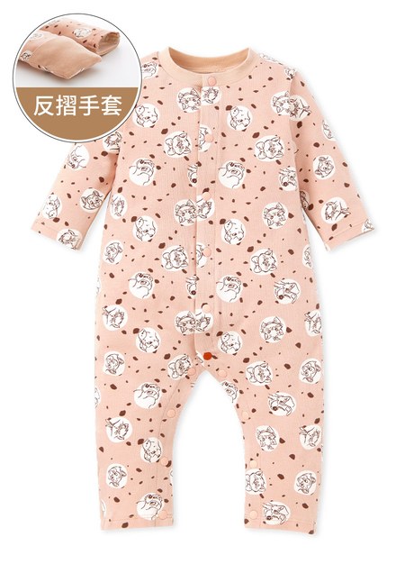 新生兒迪士尼長袖連身衣-點點貓狗
