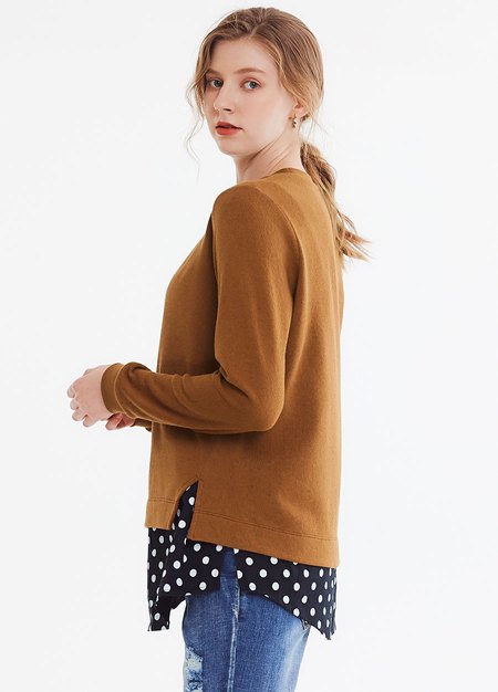 仿針織雙層孕哺上衣