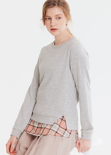 仿針織雙層孕哺上衣