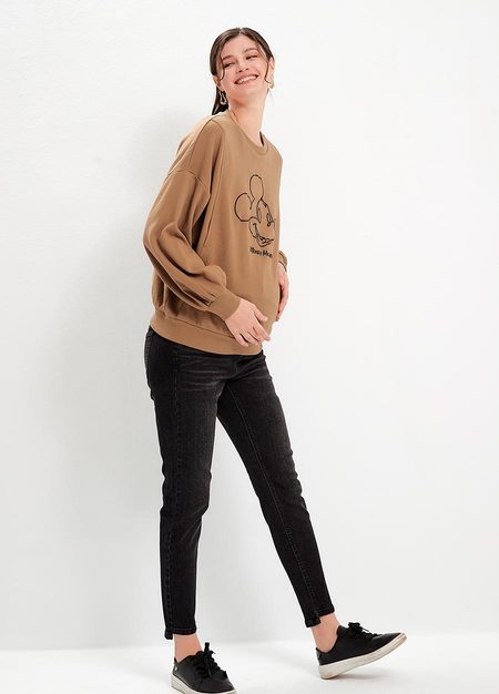 迪士尼米奇寬版泡泡袖孕哺上衣