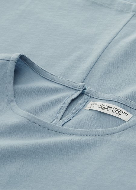 純棉泡泡袖孕哺上衣