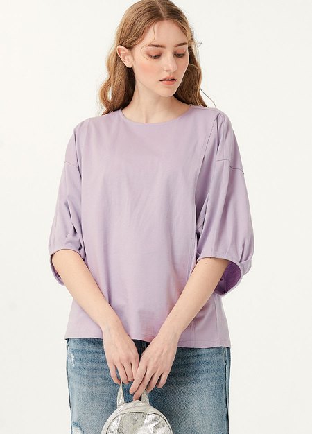 純棉泡泡袖孕哺上衣