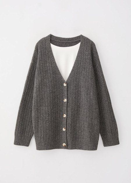 V領開襟孕哺針織衫(兩穿)