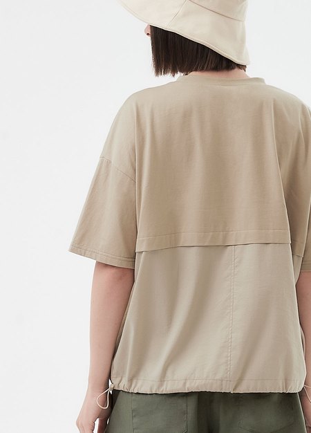 異材質拼接口袋上衣