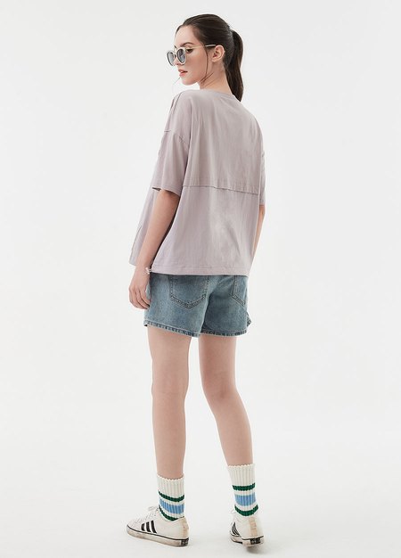 異材質拼接口袋上衣