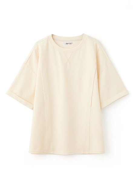 華夫格休閒寬版孕哺上衣